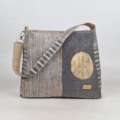 Upcycled Handcrafted Designer Trapeze Tote (TTD0626-002) PS_W 