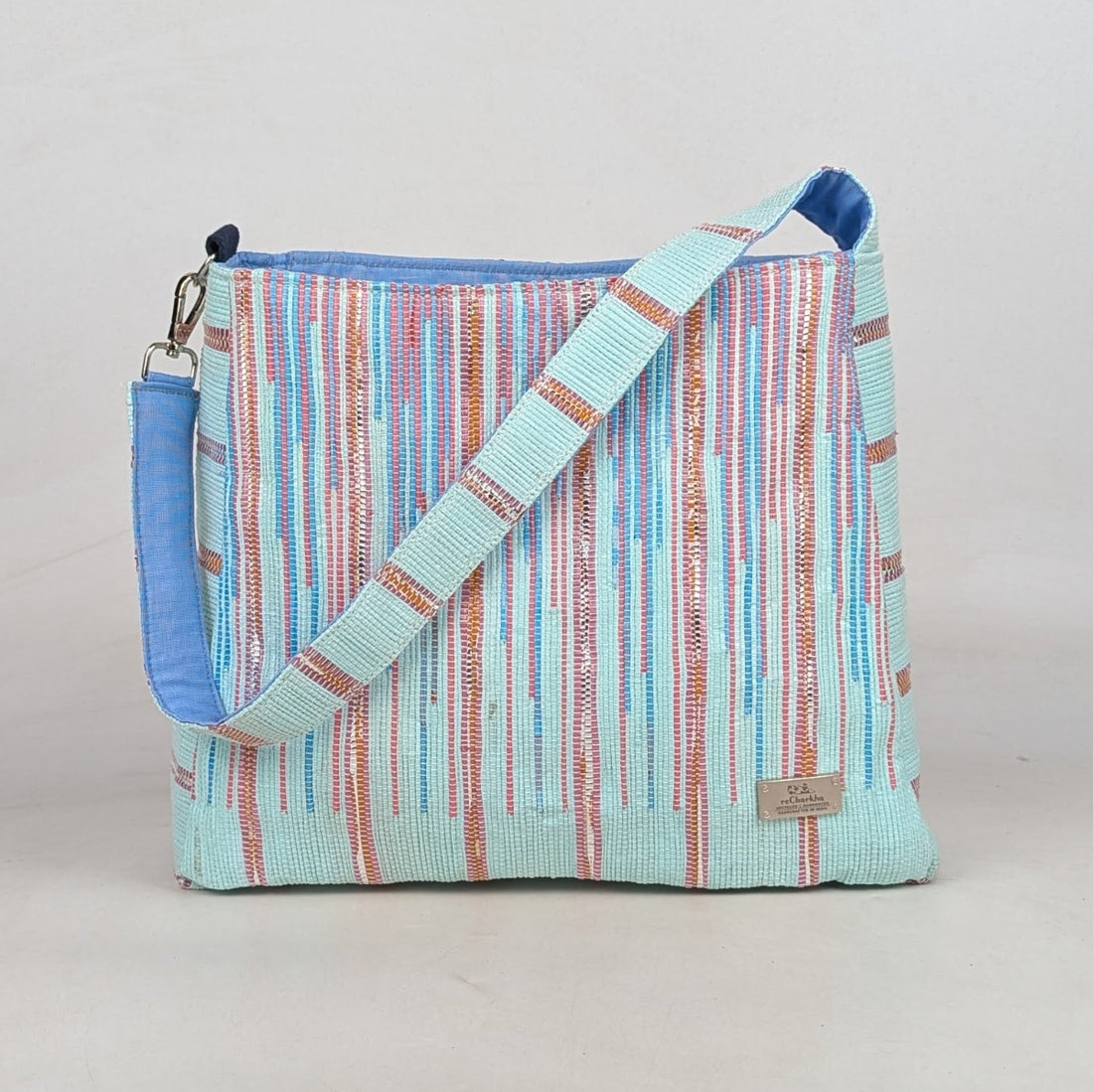 Upcycled Handcrafted Designer Trapeze Tote (TTD0626-007) PS_W 