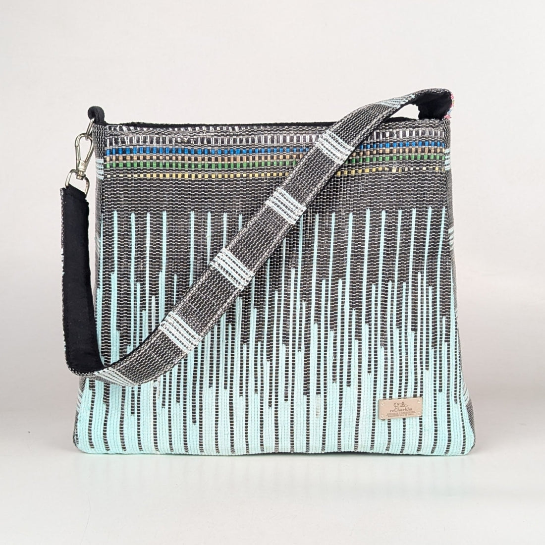 Upcycled Handcrafted Designer Trapeze Tote (TTD0725-002) PS_W