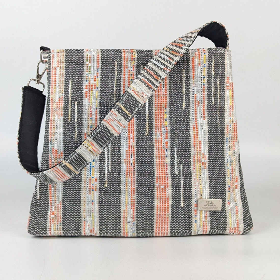Upcycled Handcrafted Designer Trapeze Tote (TTD0925-005) PS_W