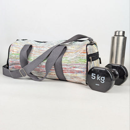Upcycled Handcrafted Gym Duffle Weekender Bag (GDB0426-013)