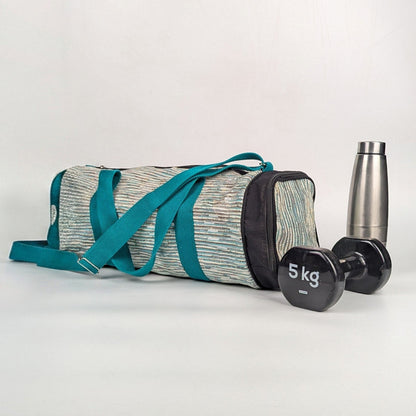 Upcycled Handcrafted Gym Duffle Weekender Bag (GDB0926-002)