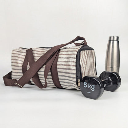 Upcycled Handcrafted Gym Duffle Weekender Bag (GDB0926-004)