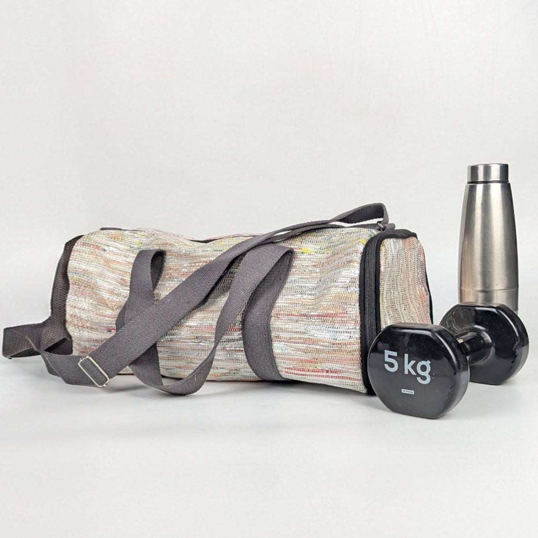 Upcycled Handcrafted Gym Duffle Weekender Bag (GDB0926-008)