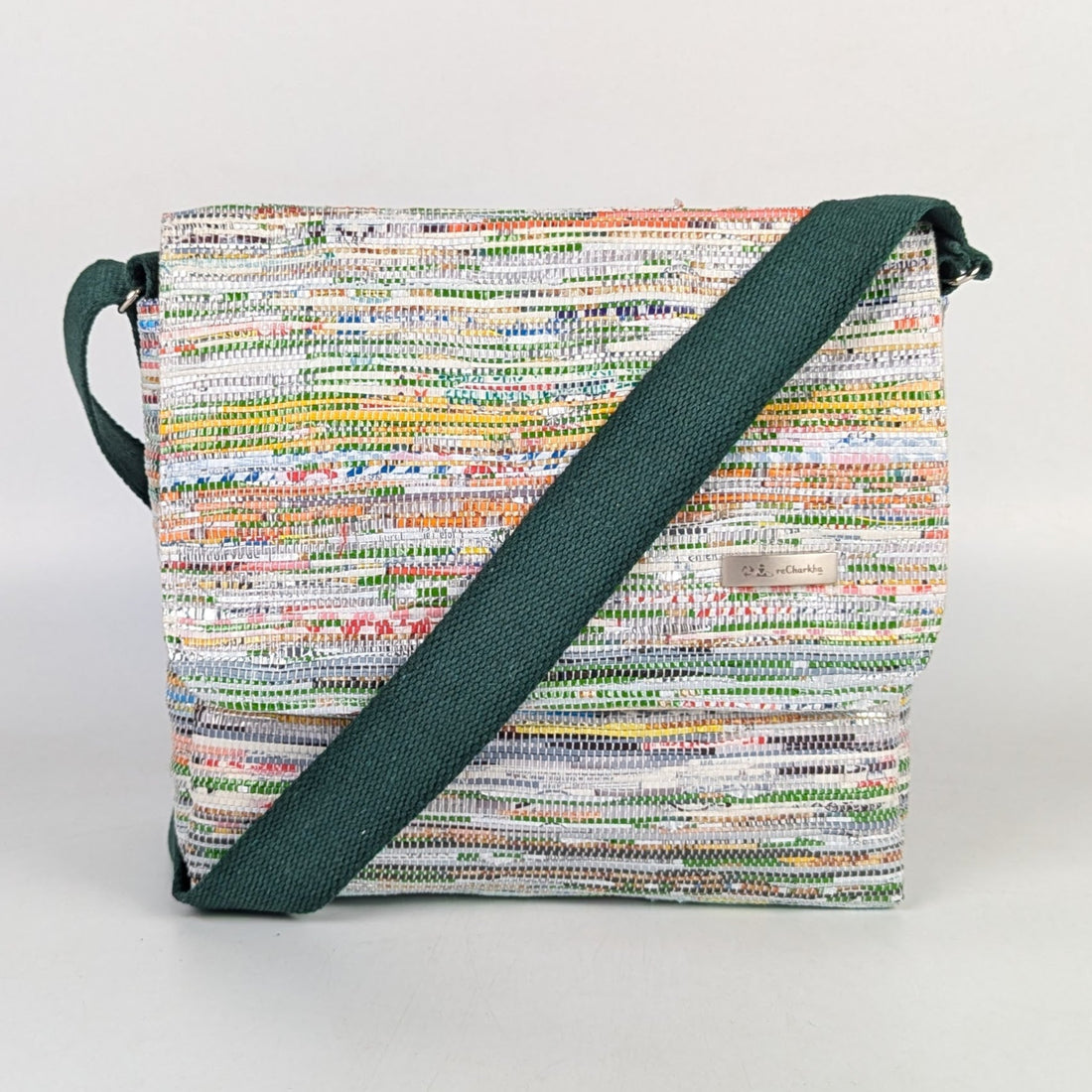 Upcycled Handcrafted Messenger Bag (MB0725-007) PS_W