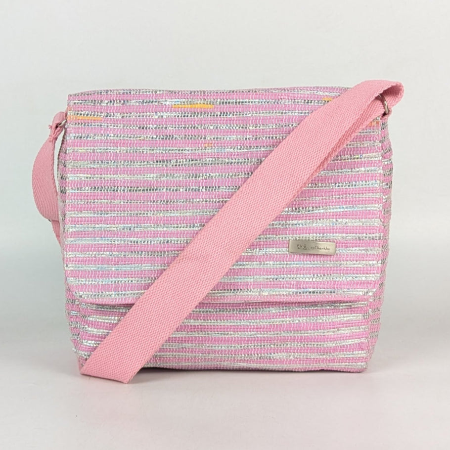 Upcycled Handcrafted Messenger Bag (MB0725-009) PS_W