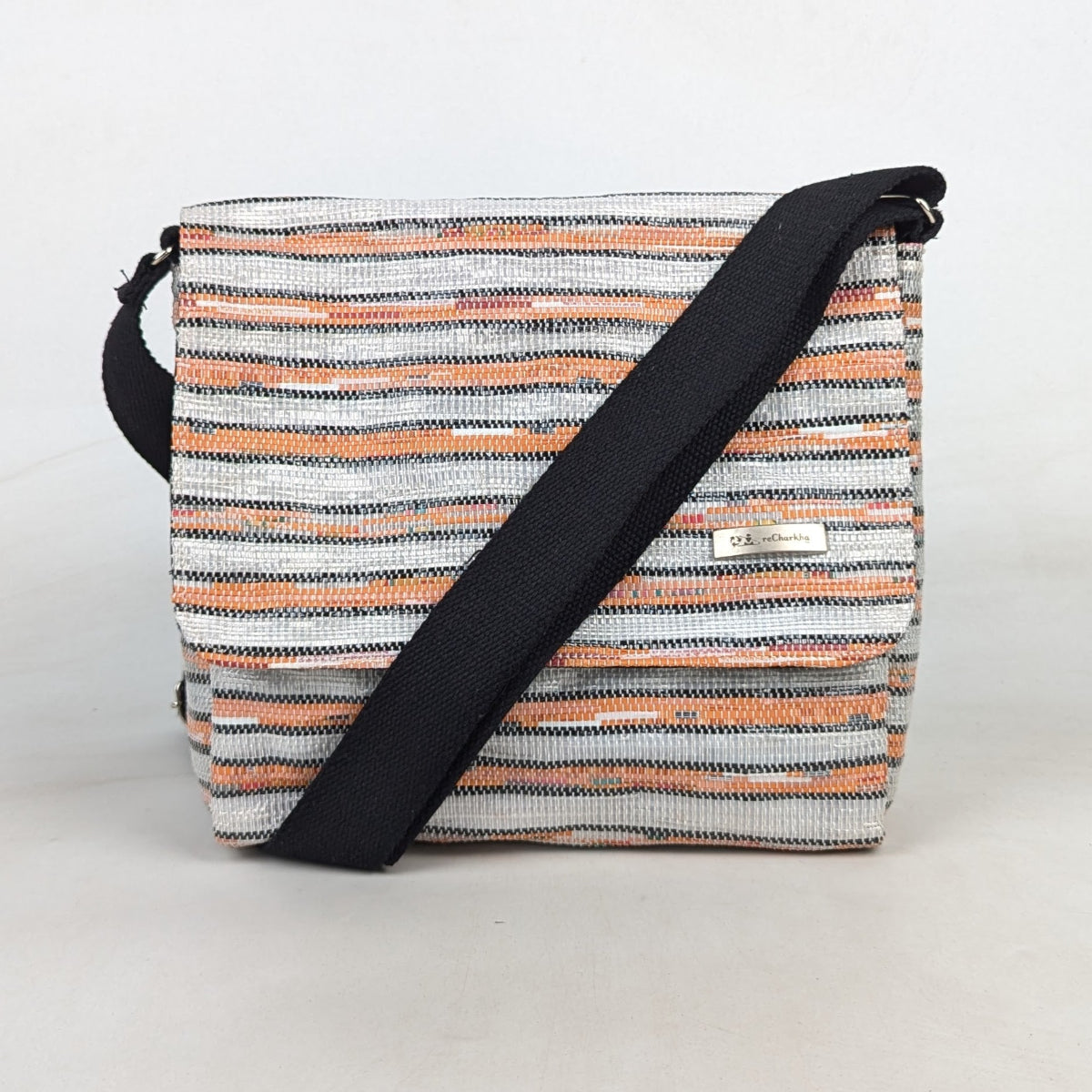 Upcycled Handcrafted Messenger Bag (MB0526-006) PS_W