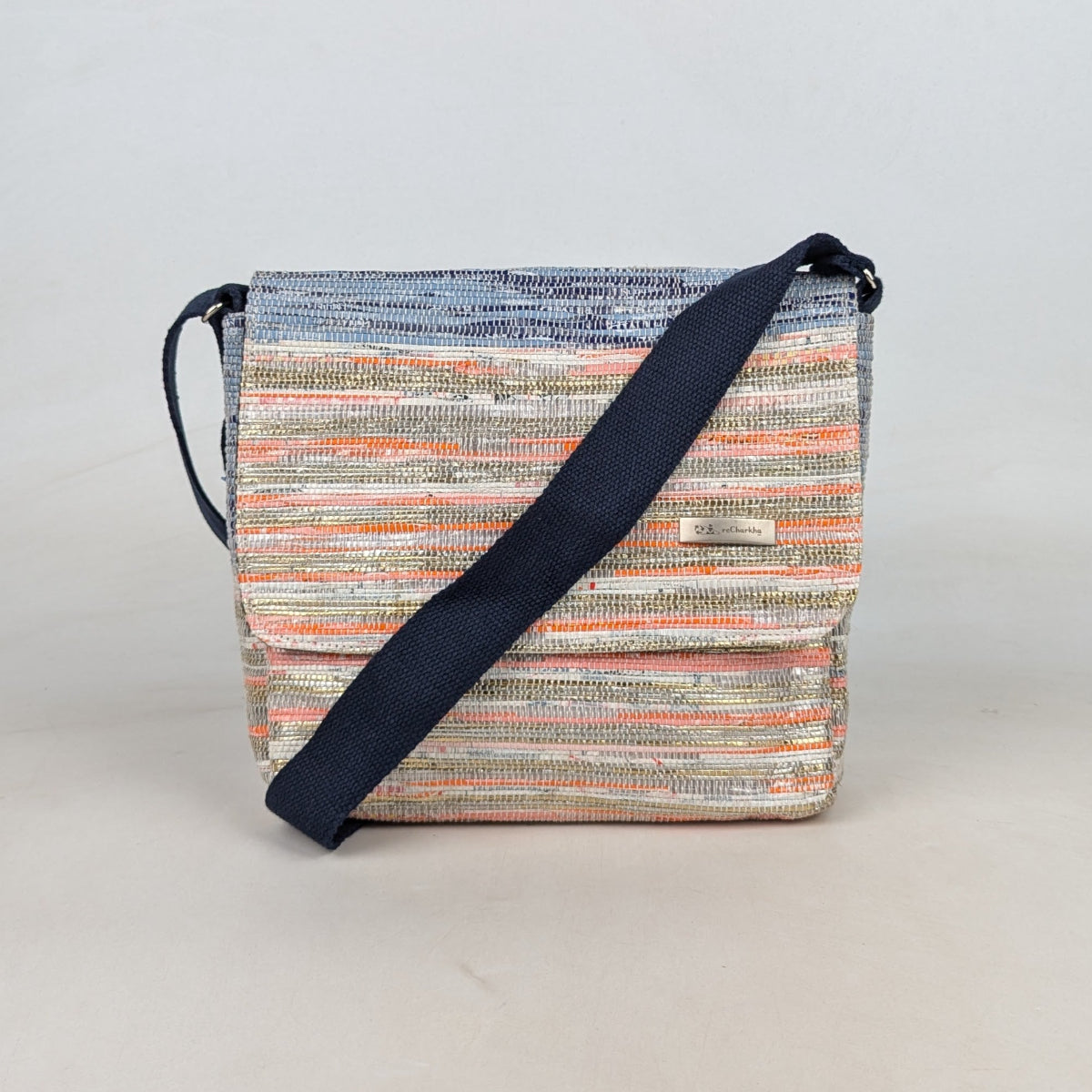 Upcycled Handcrafted Messenger Bag (MB0626-003) PS_W
