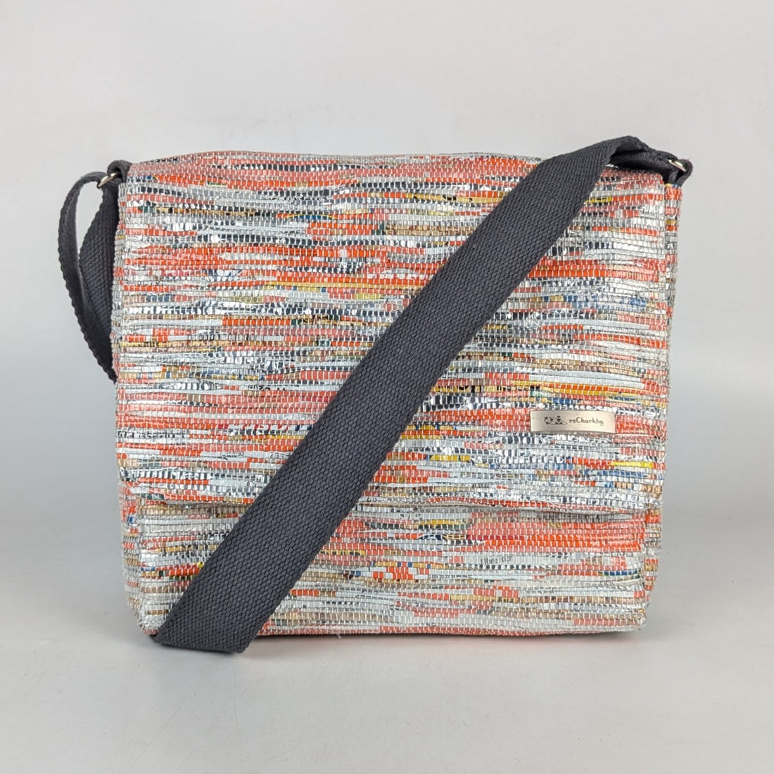 Upcycled Handcrafted Messenger Bag (MB0925-006) PS_W