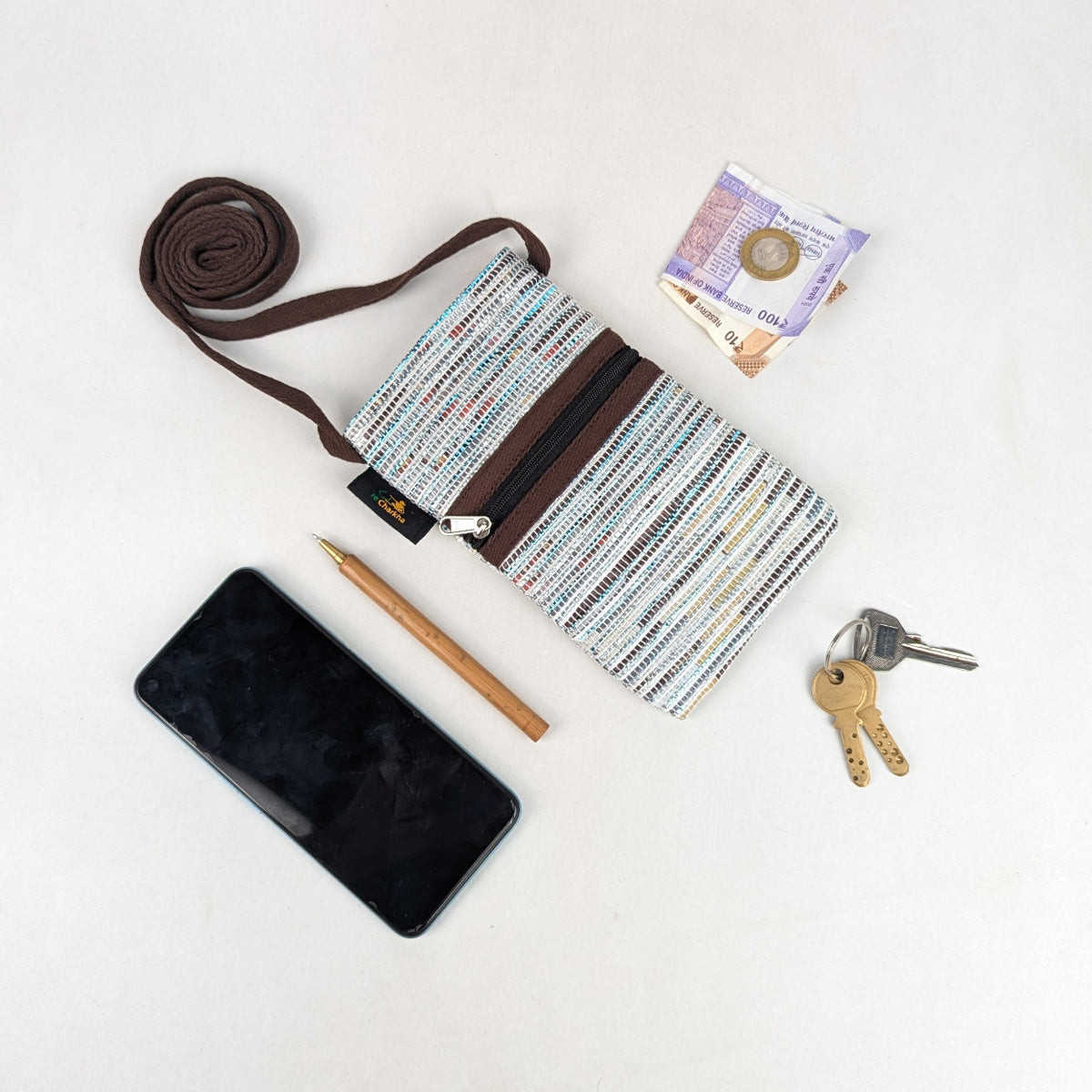 Upcycled Handcrafted Mobile Sling (MSL0626-002) PS_W