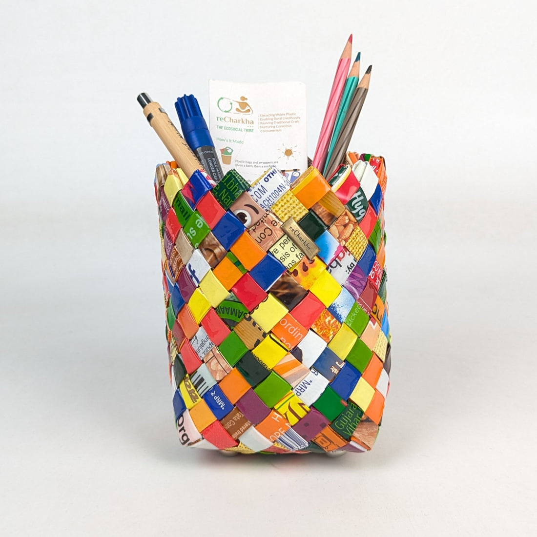 Upcycled Handcrafted Origami Basketry Deco Storage Medium (BDSM0126-005)