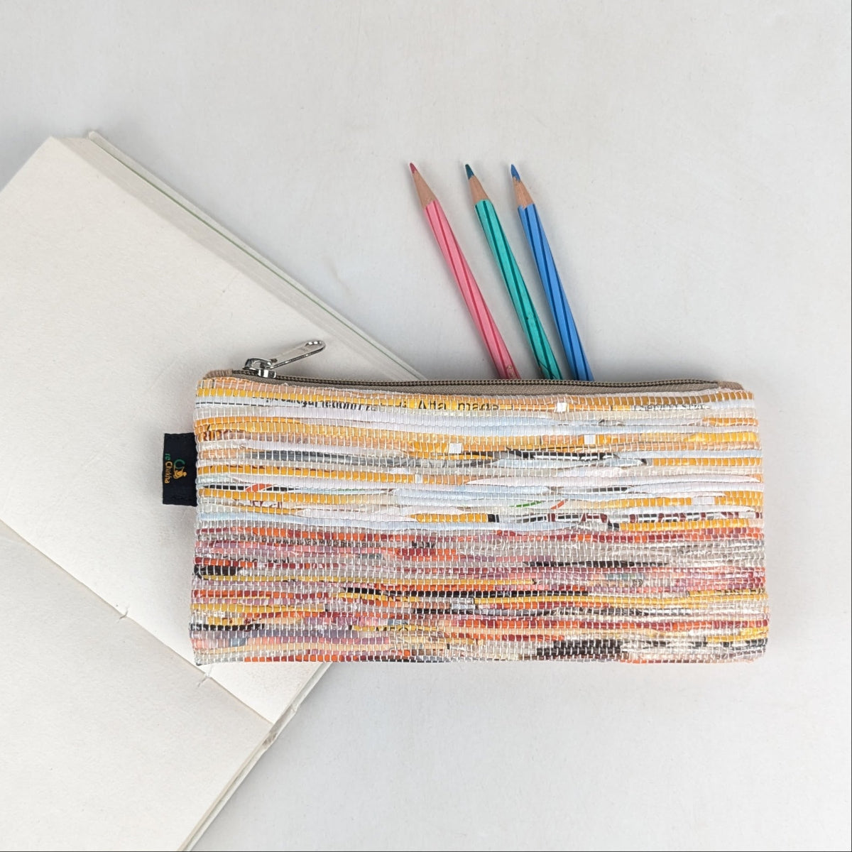Upcycled Handcrafted Pencil Pouch (PP0526-030) PS_W