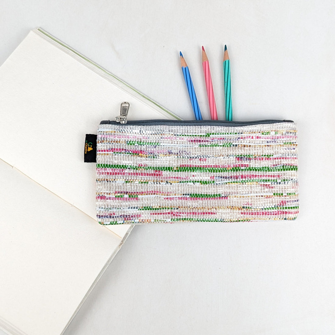 Upcycled Handcrafted Pencil Pouch (PP0726-002) 