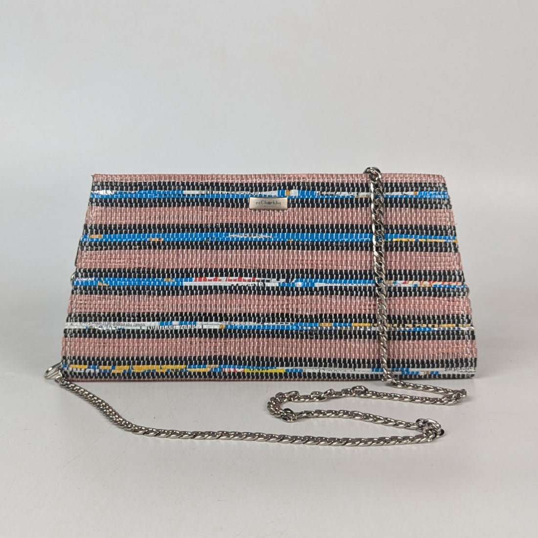 Upcycled Handcrafted Trapeze Clutch (TC0825-003) PS_W