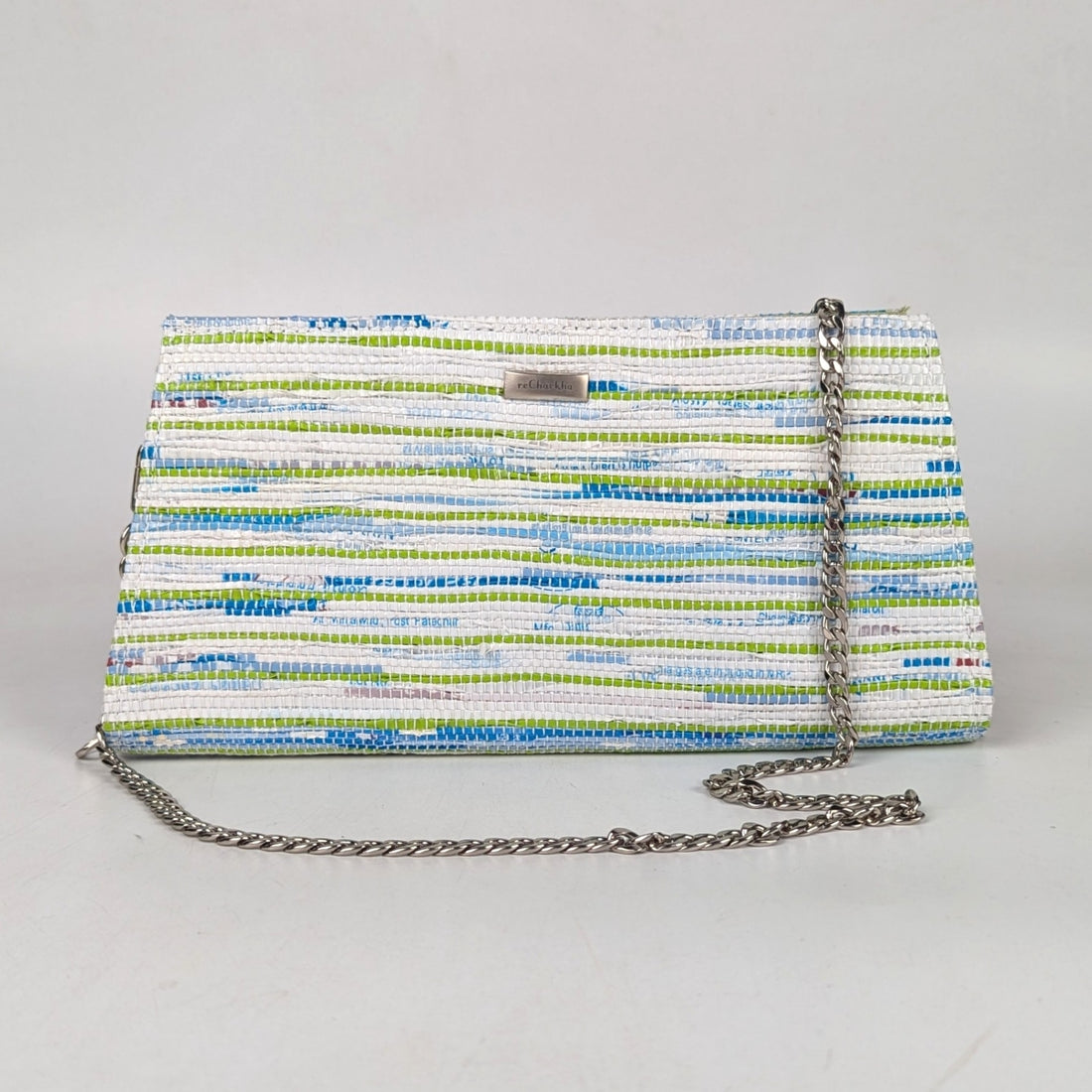 Upcycled Handcrafted Trapeze Clutch (TC0925-001) PS_W