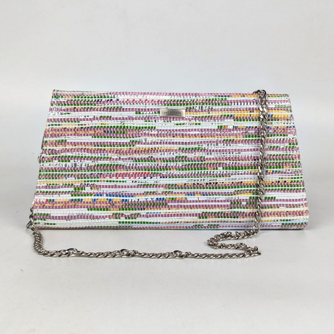 Upcycled Handcrafted Trapeze Clutch (TC0925-002) PS_W
