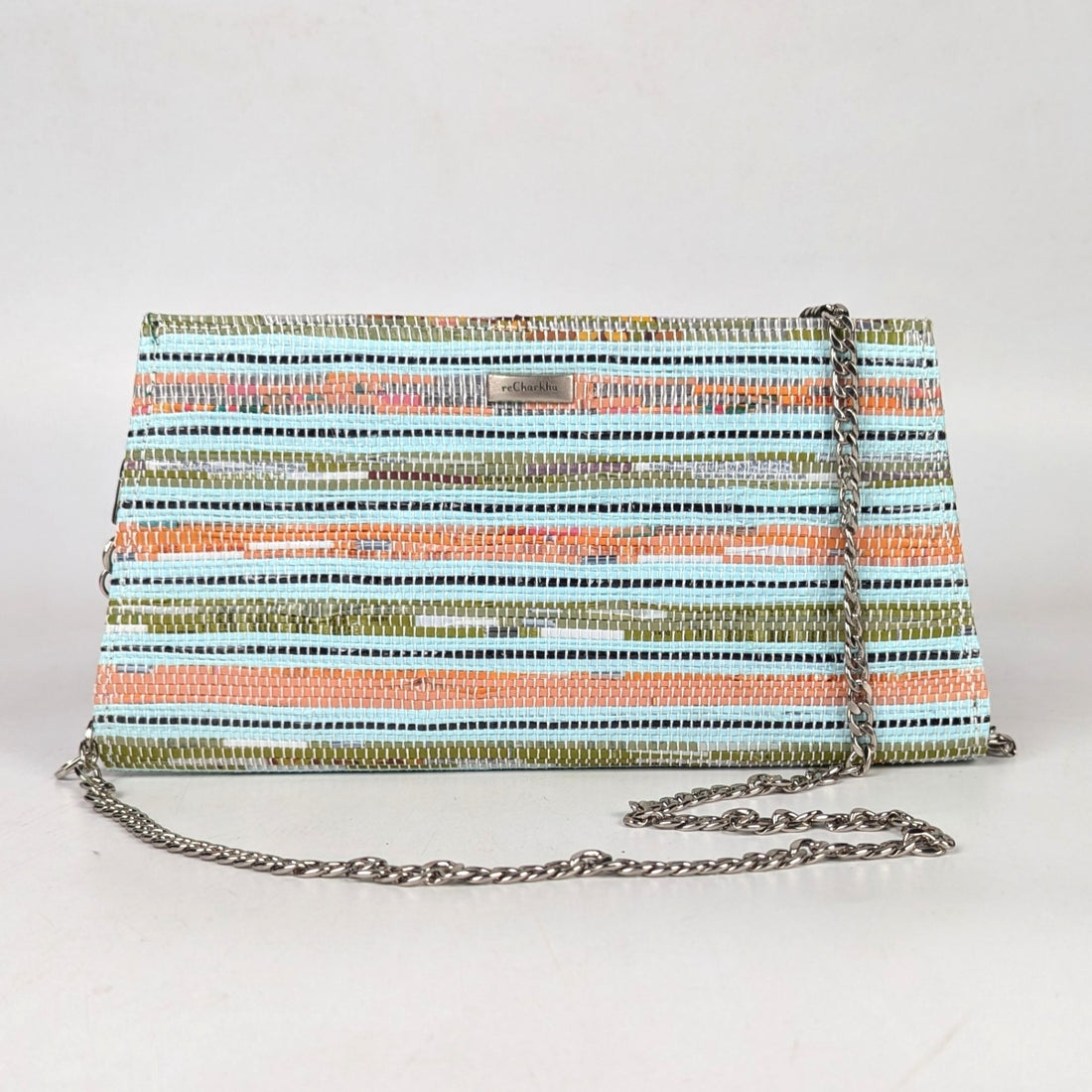 Upcycled Handcrafted Trapeze Clutch (TC0925-008) PS_W
