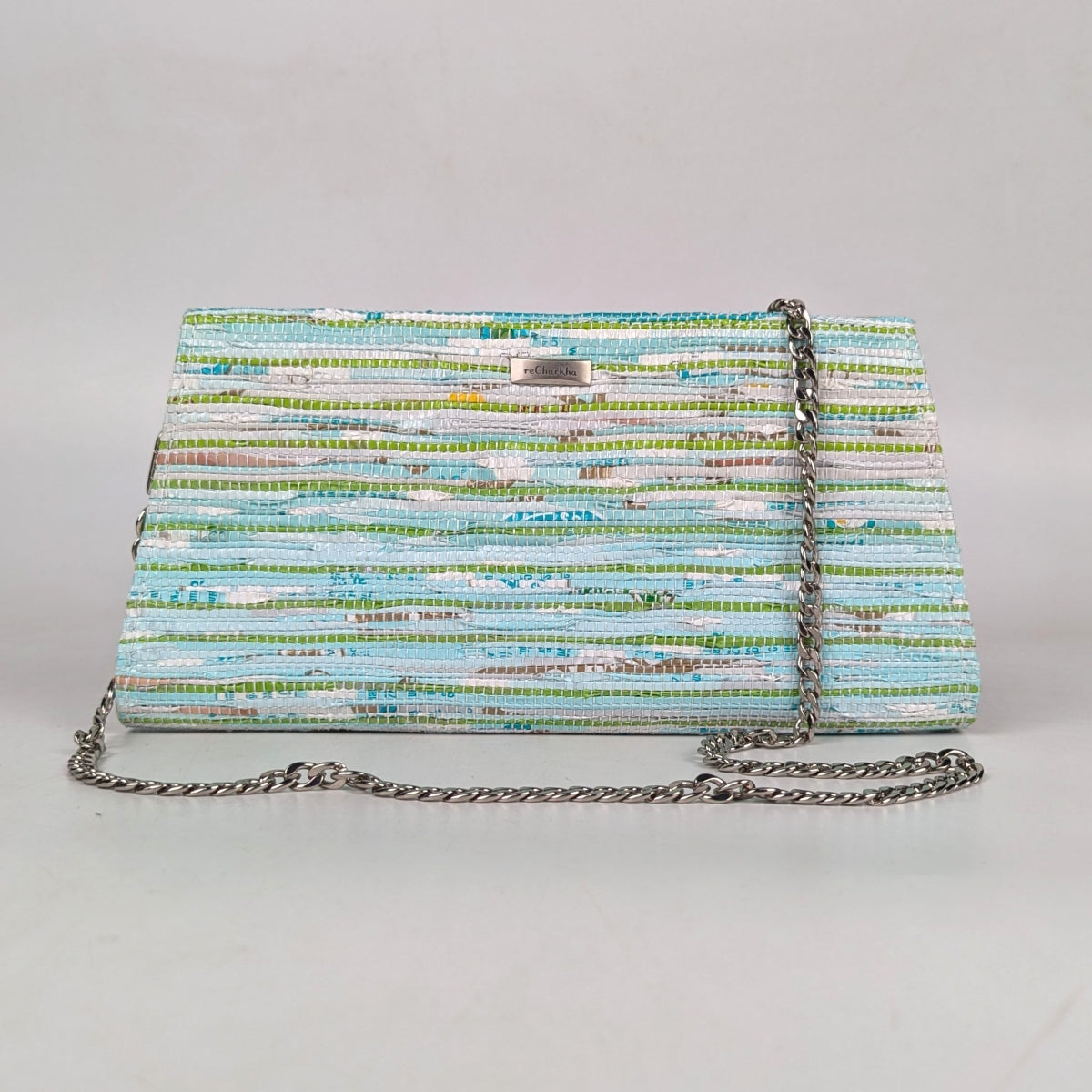 Upcycled Handcrafted Trapeze Clutch (TC0925-010) PS_W
