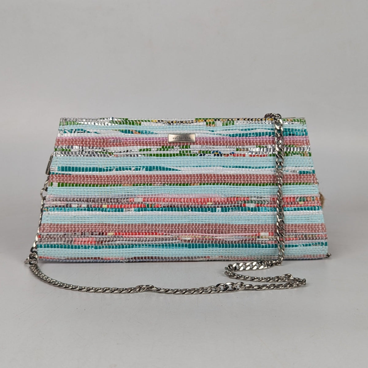 Upcycled Handcrafted Trapeze Clutch (TC0925-014) PS_W