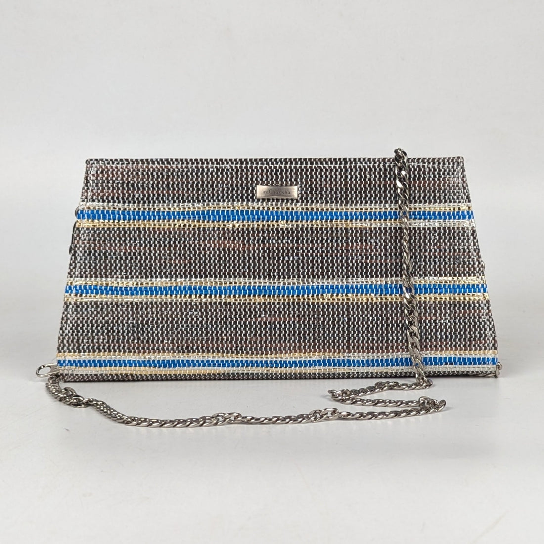 Upcycled Handcrafted Trapeze Clutch (TC0925-016) PS_W
