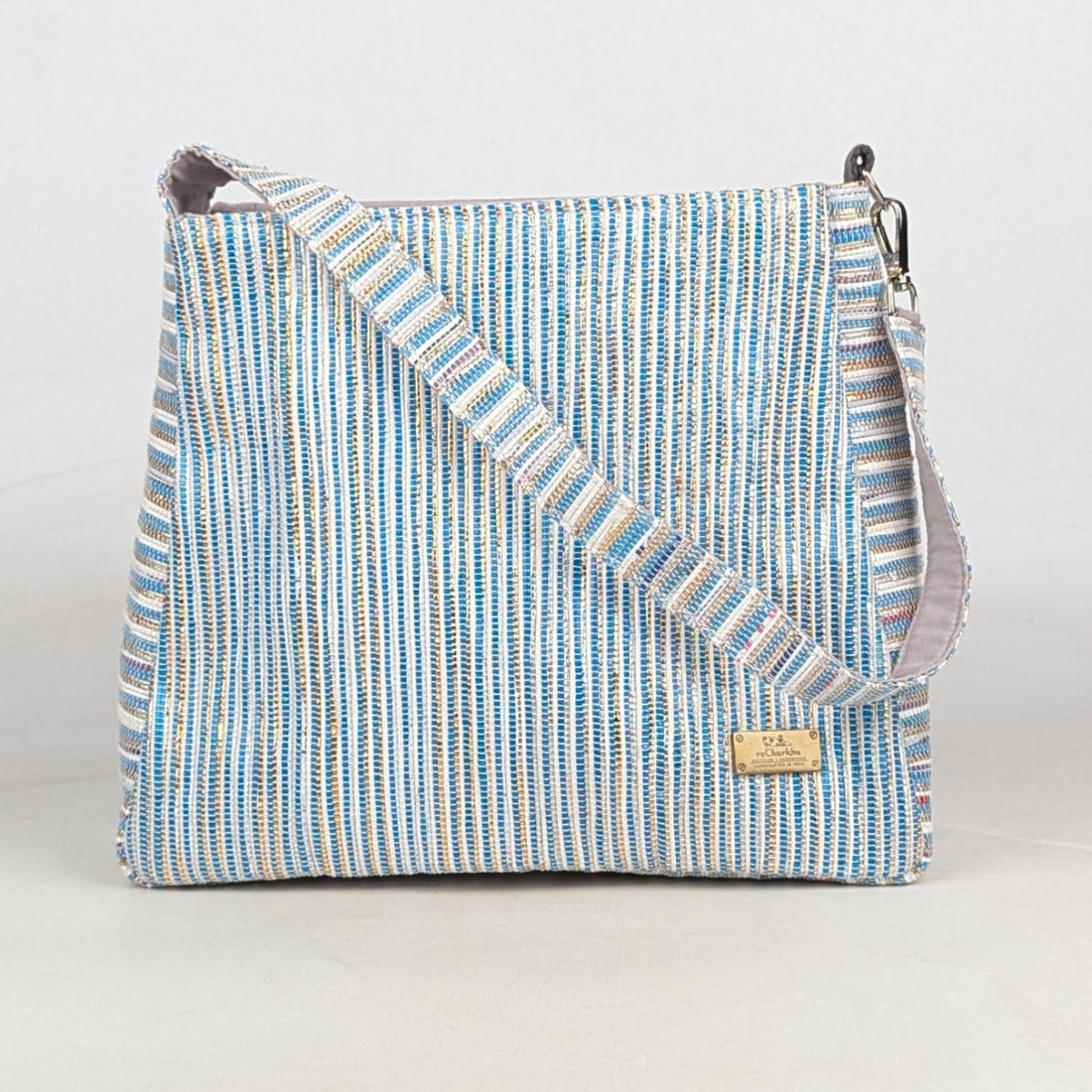 Upcycled Handcrafted Trapeze Tote (TT0726-006) 