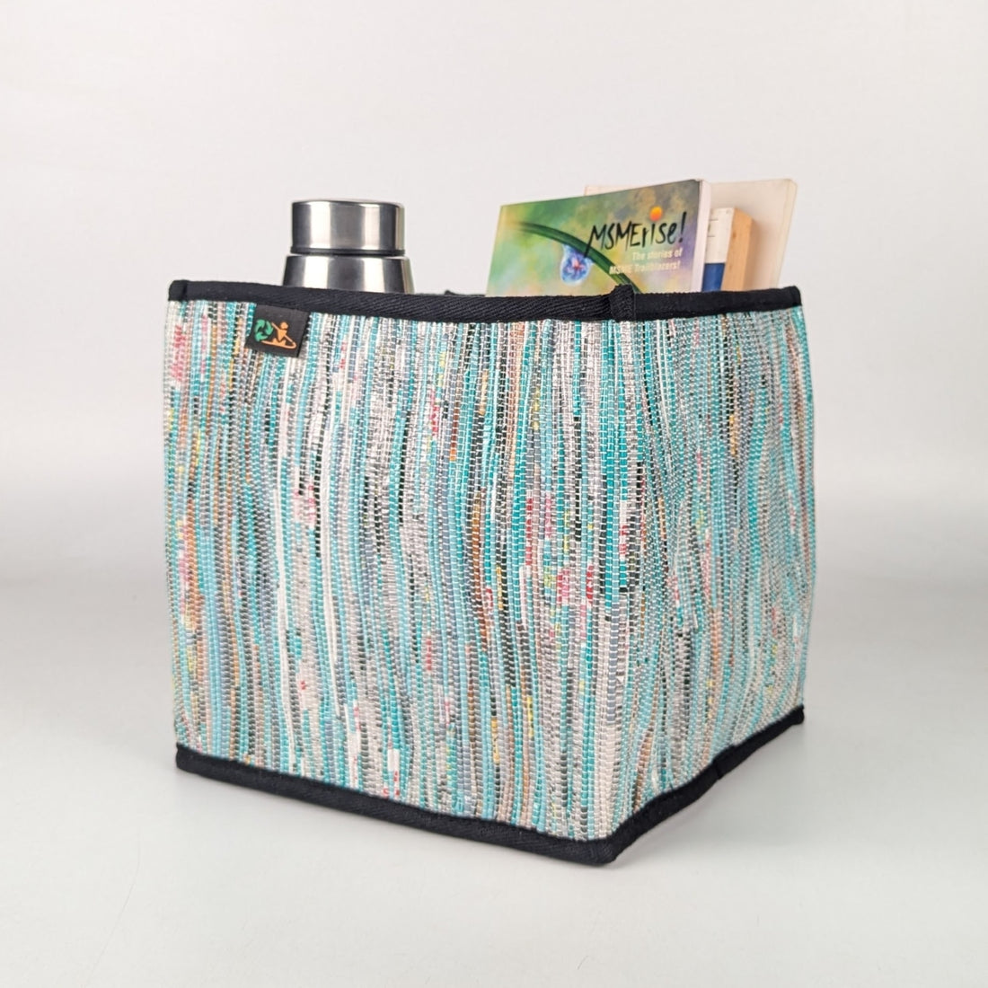 Upcycled Handwoven Collapsible Storage Basket Medium (CSBM0525-005) PS_W