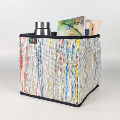 Upcycled Handwoven Collapsible Storage Basket Medium (CSBM0525-008) PS_W
