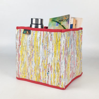 Upcycled Handwoven Collapsible Storage Basket Medium (CSBM0525-009) PS_W