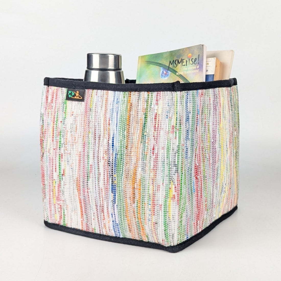 Upcycled Handwoven Collapsible Storage Basket Medium (CSBM0525-019) PS_W