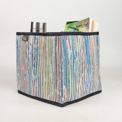 Upcycled Handwoven Collapsible Storage Basket Medium (CSBM0526-004) PS_W 