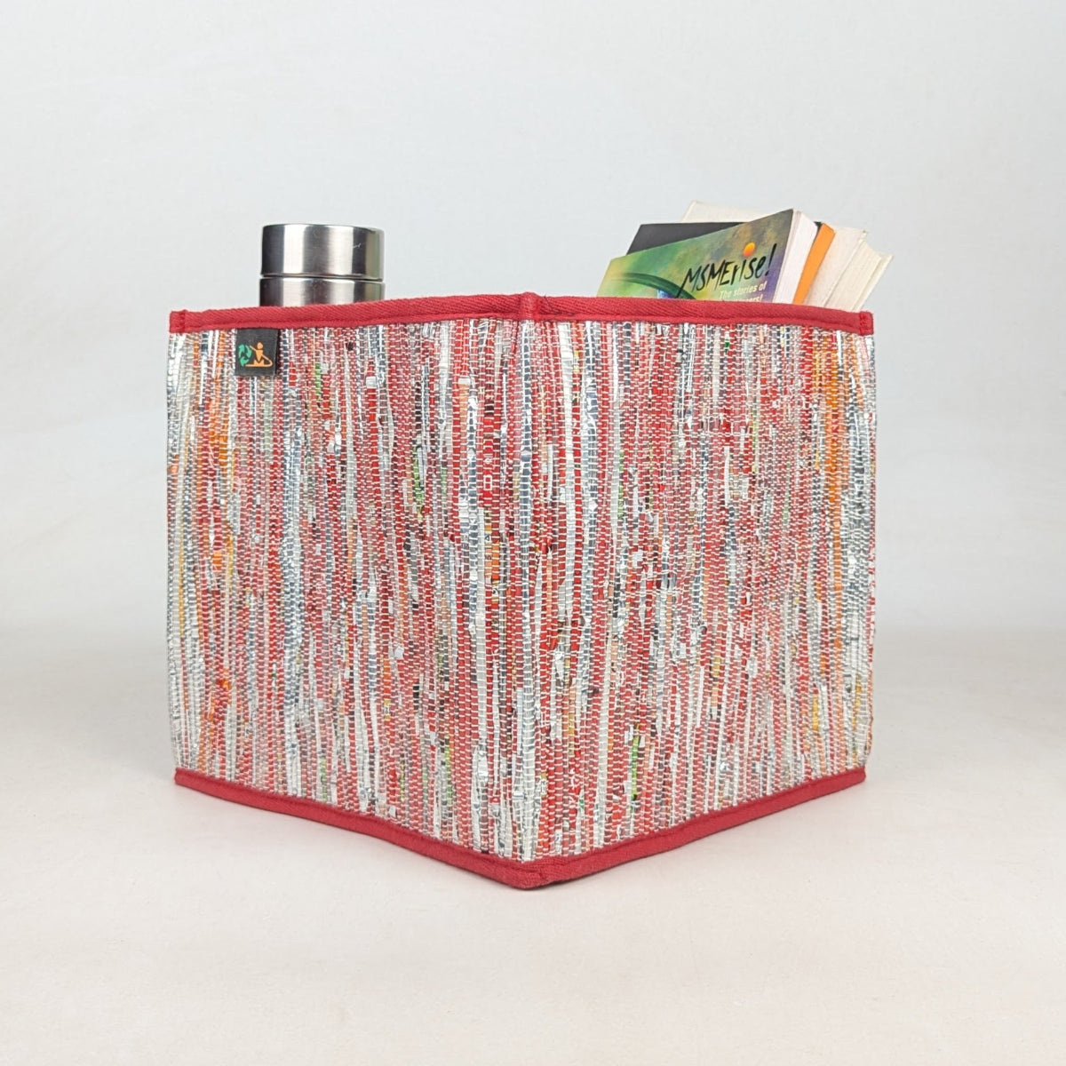 Upcycled Handwoven Collapsible Storage Basket Medium (CSBM0526-007) PS_W