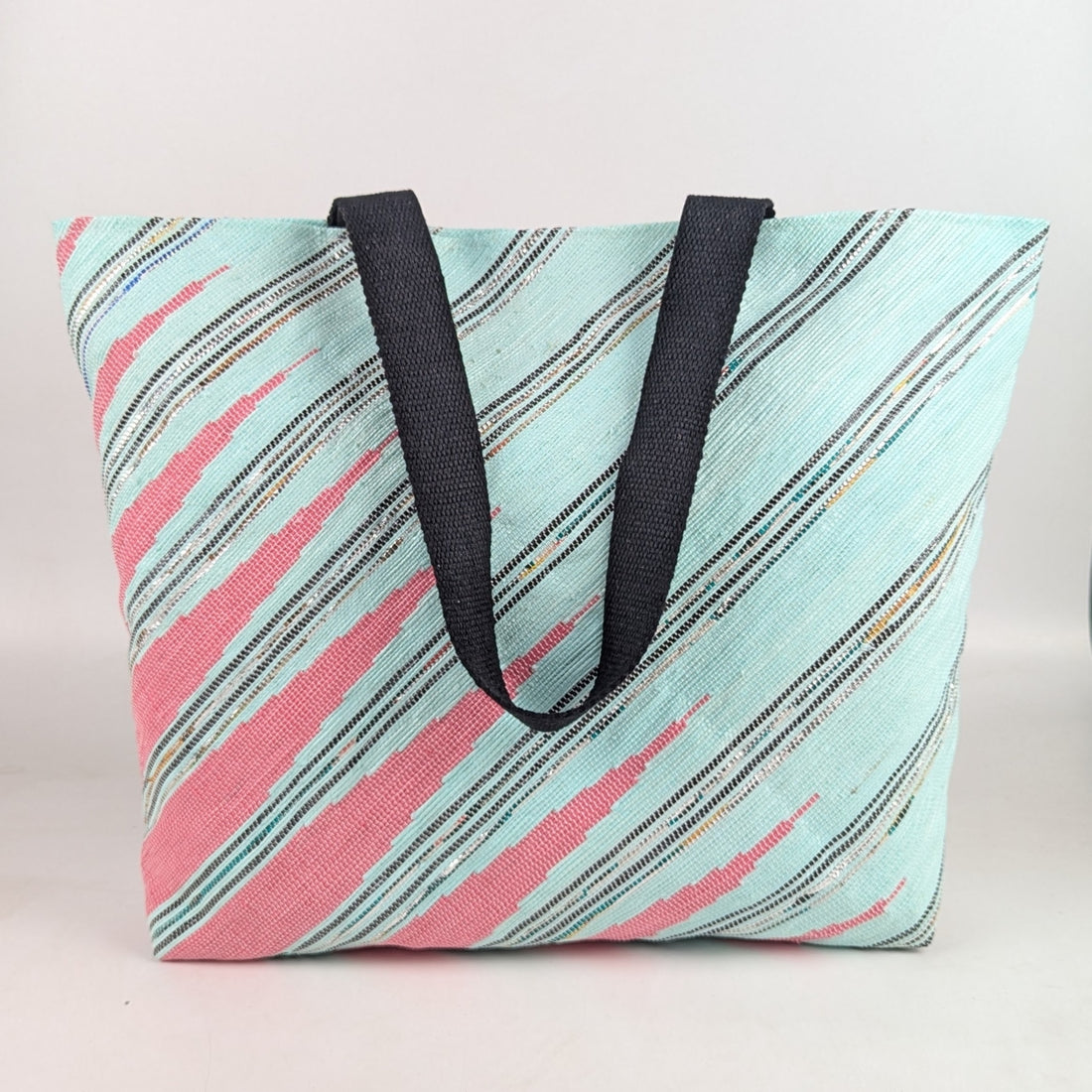 Upcycled Handwoven Designer Beach Bag (BBD0425-001) PS_W