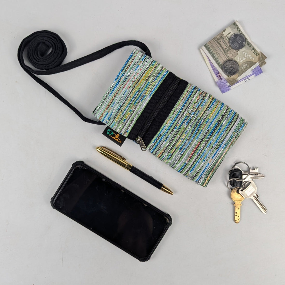 Upcycled Handwoven Mobile Sling (MSL0525-012) PS_W