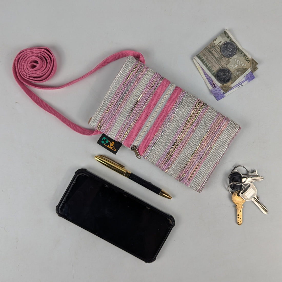 Upcycled Handwoven Mobile Sling (MSL0525-017) PS_W