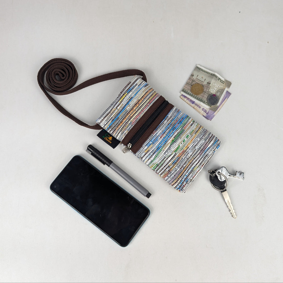 Upcycled Handwoven Mobile Sling (MSL0326-032) PS_W