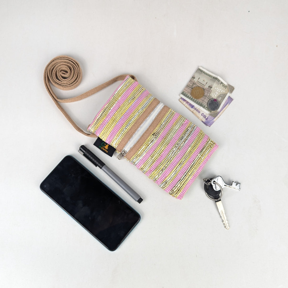 Upcycled Handwoven Mobile Sling (MSL0326-033) PS_W