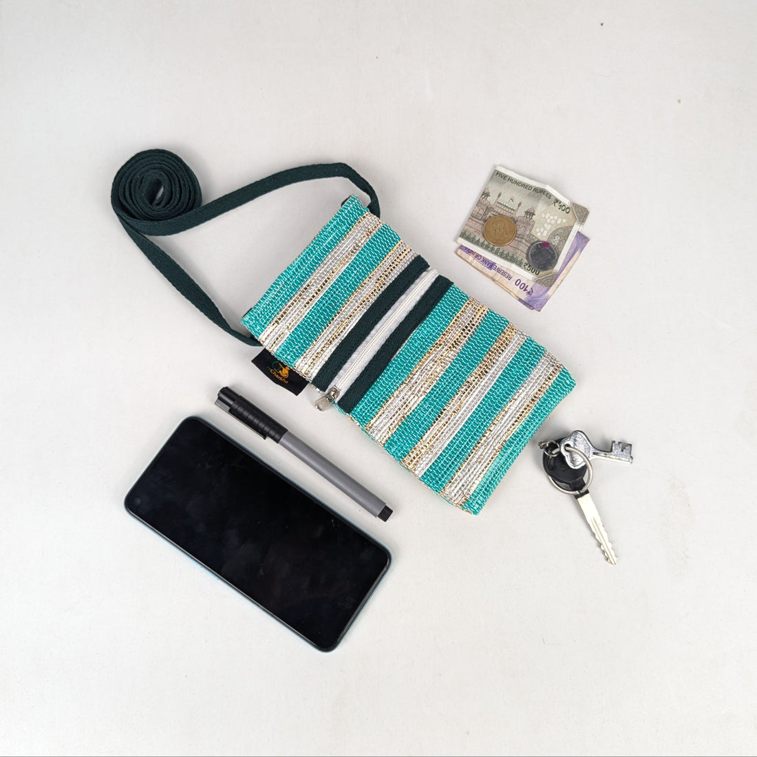 Upcycled Handwoven Mobile Sling (MSL0326-034) PS_W