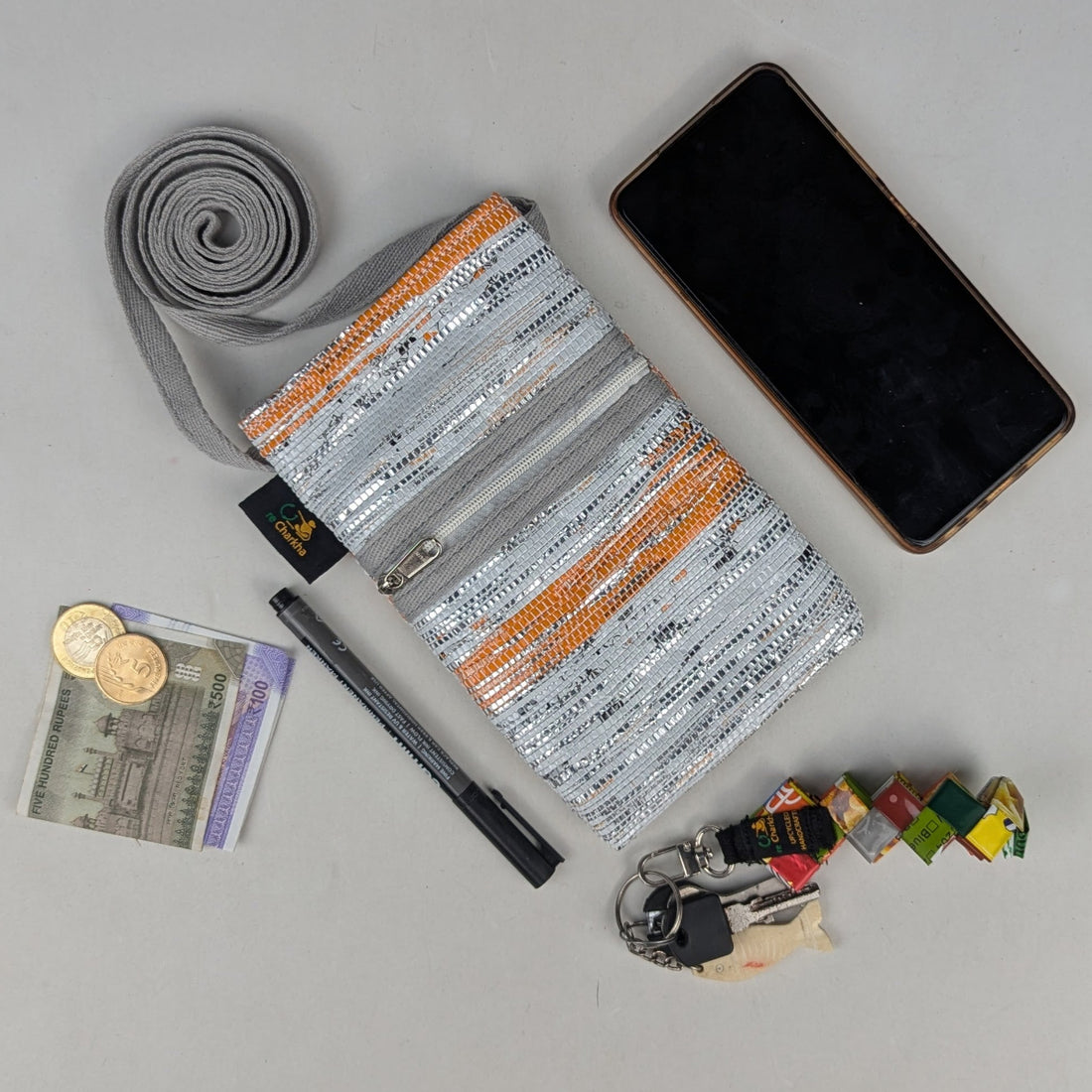 Upcycled Handwoven Mobile Sling (MSL0426-002) PS_W