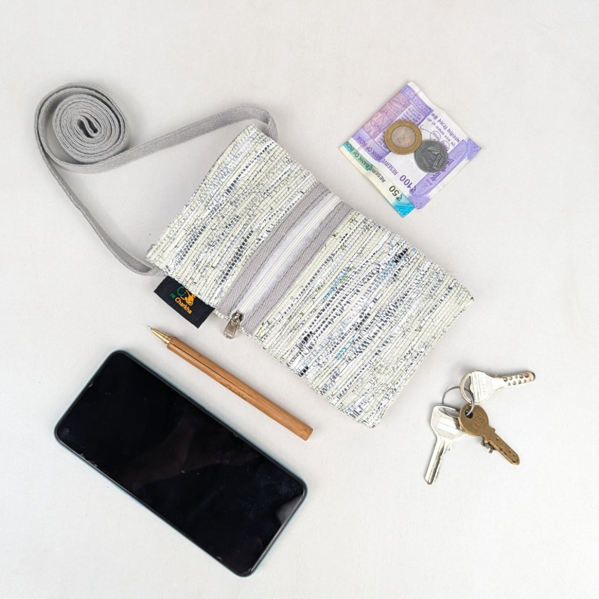 Upcycled Handwoven Mobile Sling (MSL0526-012) PS_W 