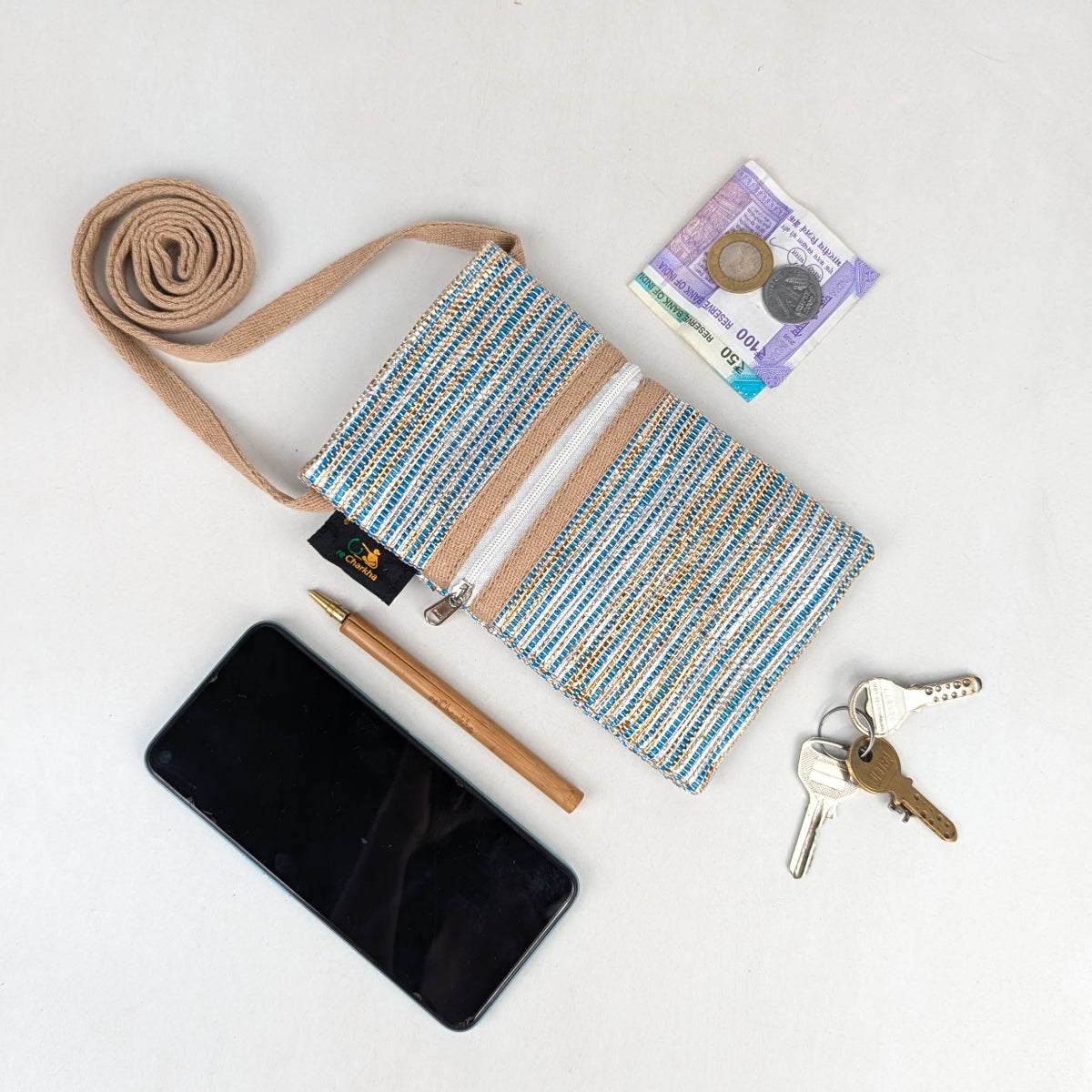 Upcycled Handwoven Mobile Sling (MSL0526-027) PS_W 