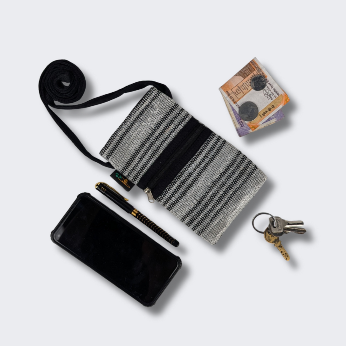 Upcycled Handwoven Mobile Sling (MSL0725-010) PS_W