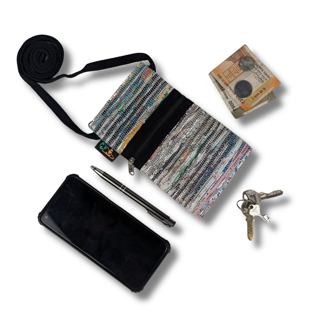 Upcycled Handwoven Mobile Sling (MSL0825-003) PS_W