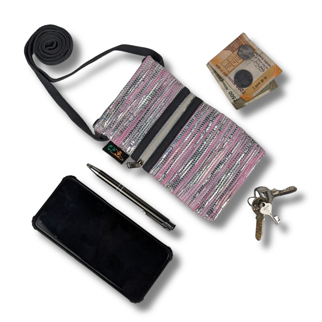 Upcycled Handwoven Mobile Sling (MSL0825-009) PS_W