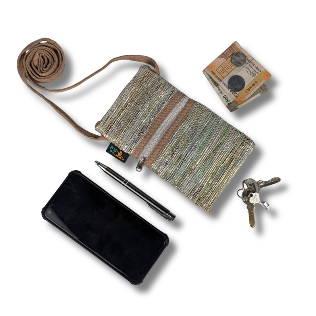 Upcycled Handwoven Mobile Sling (MSL0825-018) PS_W