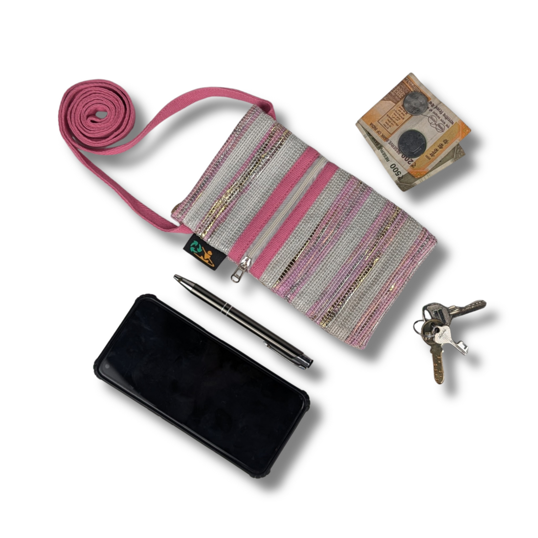 Upcycled Handwoven Mobile Sling (MSL0825-019) PS_W