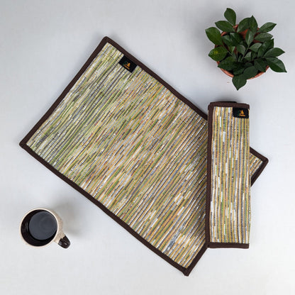 Upcycled Handwoven Table Mat (Set of 2) (TM0226-006) PS_W
