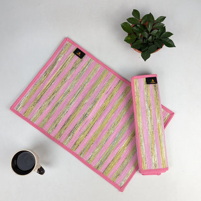 Upcycled Handwoven Table Mat (Set of 2) (TM0226-008) PS_W