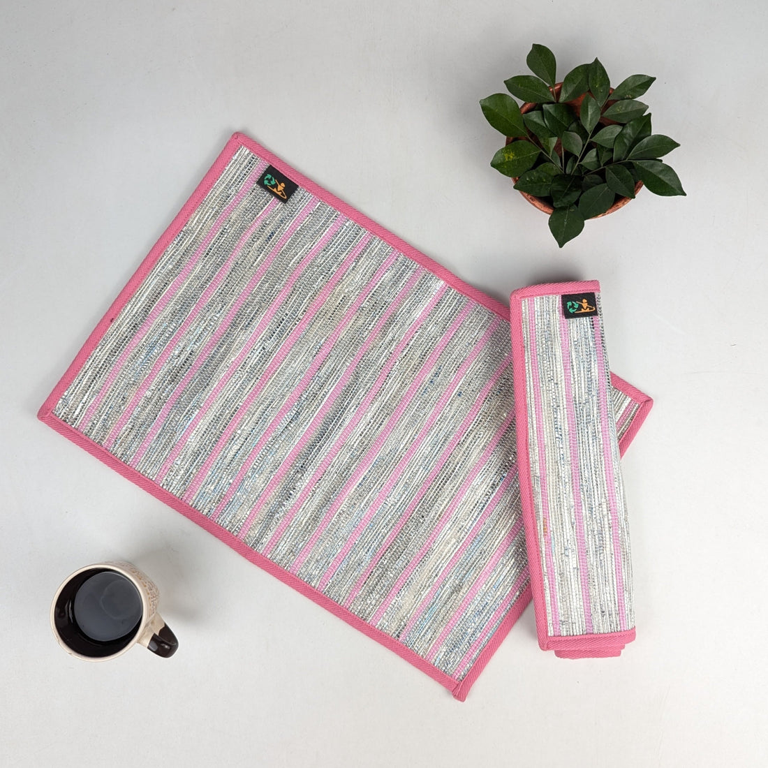 Upcycled Handwoven Table Mat (Set of 2) (TM0226-011) PS_W