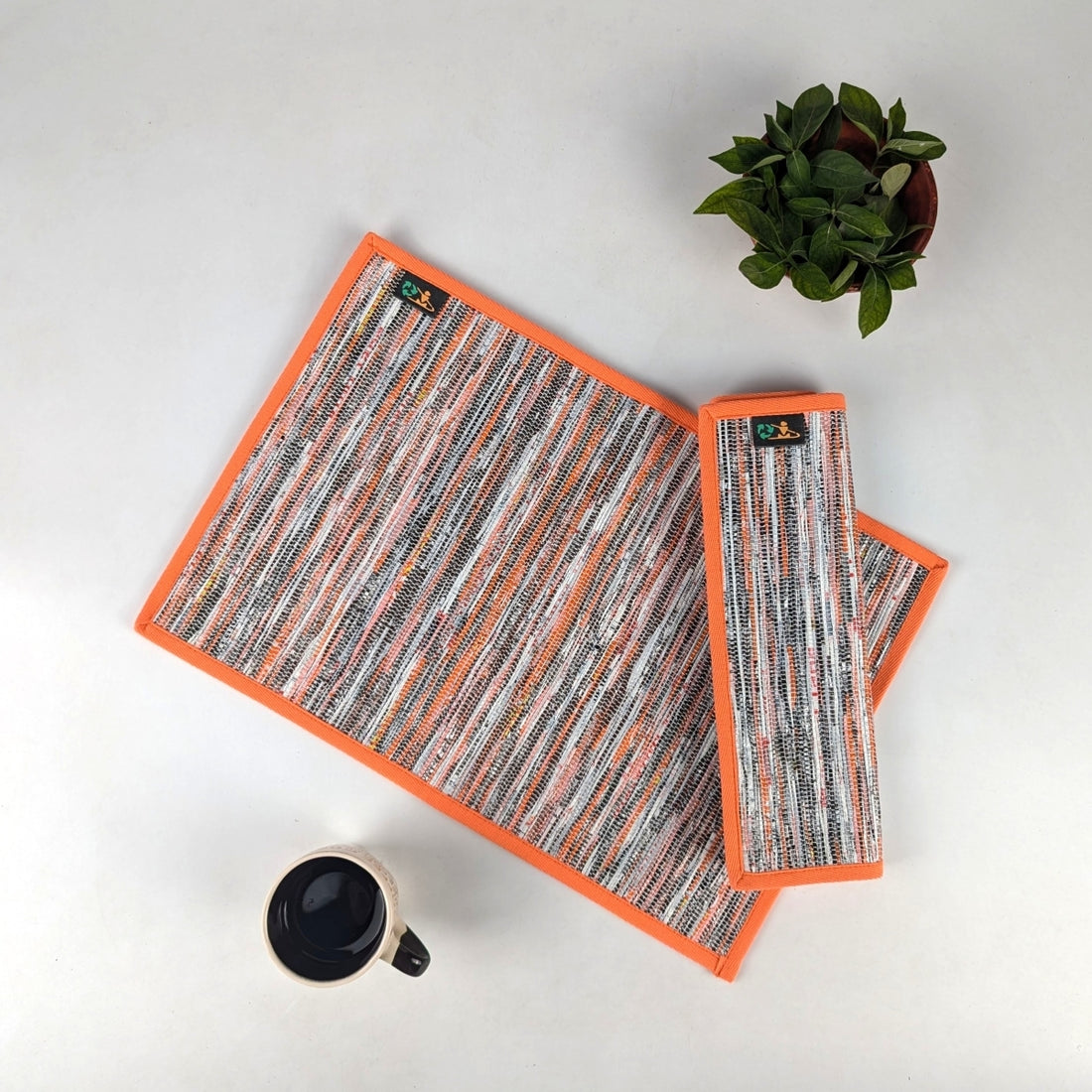 Upcycled Handwoven Table Mat (Set of 2) (TM0425-004) PS_W