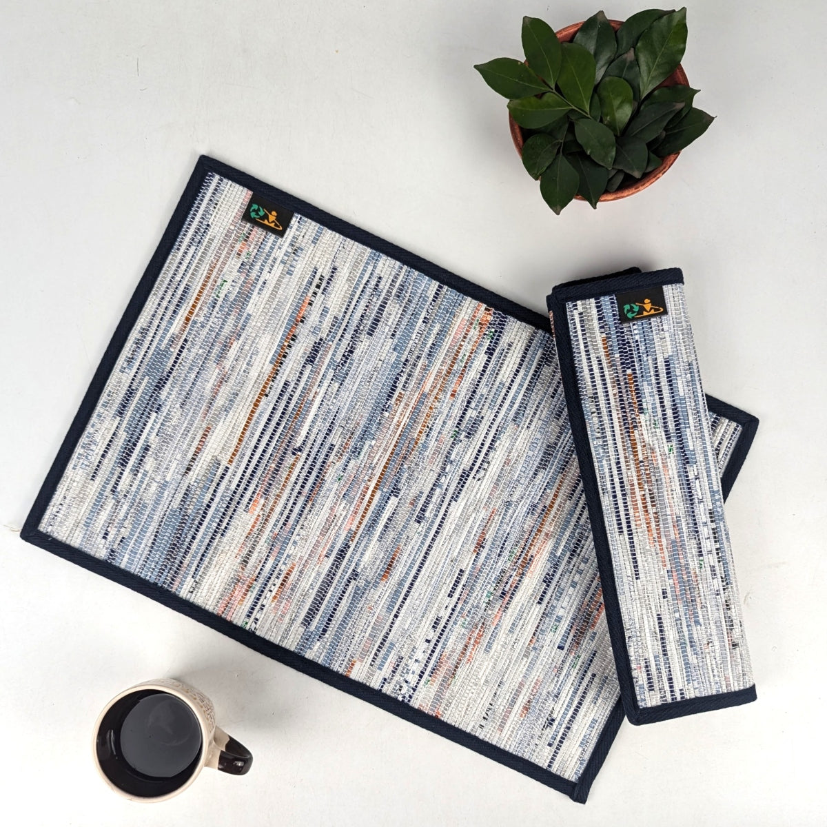 Upcycled Handwoven Table Mat (Set of 2) (TM0825-004) PS_W
